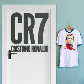 DUBLEZ | Tablou cu logo din lemn - CR7 Cristiano Ronaldo
