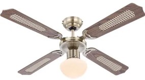 Candelabru Champion 0309, cu ventilator, 1xE27, alama+maro, IP20, Globo