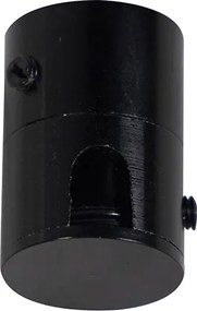 Lampă suspendată neagră cu abajur cu frunze și interior auriu 35cm - Cava