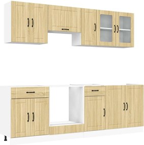 vidaXL Set dulap de bucătărie din 8 piese „Lucca” lemn stejar Sonoma