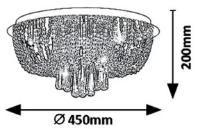 Rabalux 6806 - Plafonieră LARISHA 6xG9/40W/230V