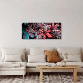 Tablou abstract cu flori exotice (120x50 cm)