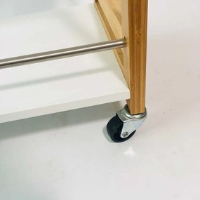 RAFT TIP GHERIDON, 51X30X80 CM, 3 POLITE, NATURE/ALB, BAMBUS