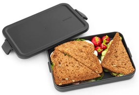 Cutie pentru sandwich Brabantia Make&Take 1006284, 1.1 L, Pana la 2 sandwich-uri, Fara BPA, Gri închis
