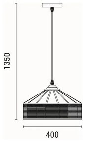 Lustră pe cablu 1xE27/15W/230V bej