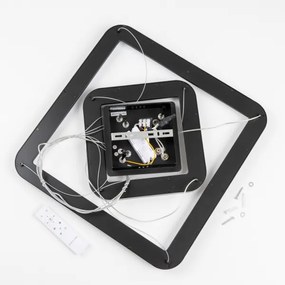 Brilagi - lustru LED dimabil suspendat pe cablu FALCON SLIM LED/78W/230V 50x50 cm negru + telecomandă