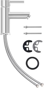 vidaXL Robinet chiuvetă de baie, finisaj cromat, 130x176 mm