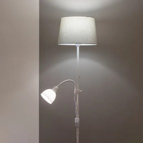 Brilagi - Lampadar CERIA 2 în 1 1xE27/100W/230V + 1xE14/25W alb/gri