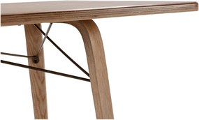 Masă de dining cu blat cu aspect de lemn de stejar 90x180 cm Lujan – MOME