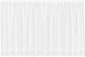 vidaXL Cortină din Dantelă cu perdele Alb 180 x 400 cm Poliester