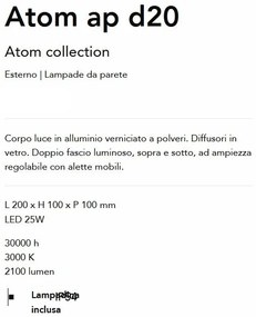 Aplica LED de exterior ambientala Ip54 Atom ap d20 coffee