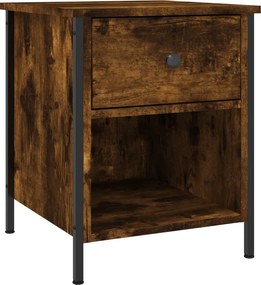 vidaXL Noptieră, stejar fumuriu, 40x42x50 cm, lemn compozit
