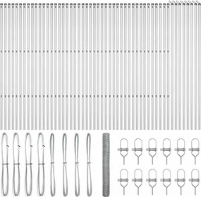 vidaXL Stâlp de gard. Argintiu 100 x 1,2 m (mesh de 36 mm) Oțel