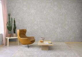 Fototapet, Doodle, Beige, Rebel Walls
