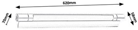 Lampa LED aplicata de mobila bucatarie Byron 62cm