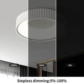 Brilagi - LED dimabil, plafonieră FALCON MODERN LED/30W/230V 40 cm alb + telecomandă