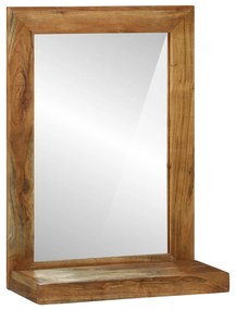 vidaXL Oglindă pentru baie Maro 50 x 22 x 70 cm Lemn Solid de Acacia