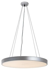 Lustra suspendata LED CCT si telecomanda Tesia 60cm, argintiu
