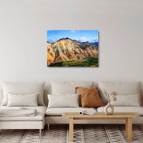 Tablou pe sticlă - Landmannalaugar (70x50 cm)