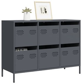 vidaXL Dulap, antracit, 101,5x39x73,5 cm, oțel laminat la rece