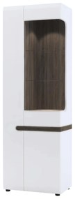 Vitrină Lymoted (alb + stejar sonoma închis trufă) . 1064008
