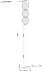 Lampadar, Lampa de podea LED CCT AKARI