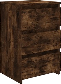 vidaXL Noptieră, stejar fumuriu, 40x35x62,5 cm, lemn prelucrat