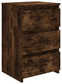 815171 vidaXL Noptieră, stejar fumuriu, 40x35x62,5 cm, lemn prelucrat