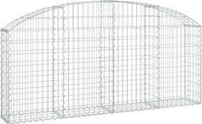 vidaXL Coș gabion arcuit 200x30x80/100 cm fier galvanizat