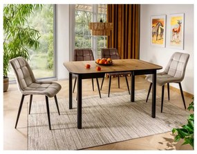 Scaun de bucătărie Chic Velvet, cappuccino / negru