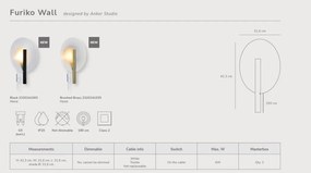 Aplica de perete ambientala design nordic Furiko alama/alb