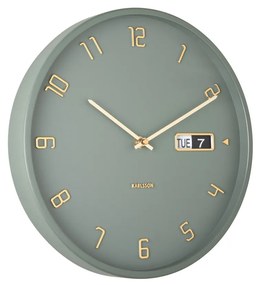 Karlsson 5953GR design ceas de perete 30 cm, verde junglă