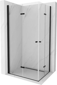 Mexen Lima Cabină de duș Duo pliabilă 80 x 70 cm, transparentă, neagră - 856-080-070-70-00-02