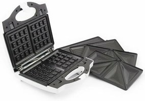 Prajitor de paine tip Sandwich Maker Esperanza Portabella EKT006W3 in 1 700W Alb