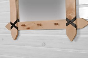 Oglinda cu agatatori Roma Homs Natur 47 X 57 X 7, lemn stratificat