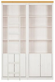 Bibliotecă albă din lemn de pin 148x223 cm Anita – Støraa