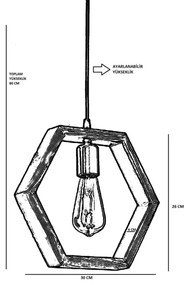 Lustră pe cablu GEOMETRIK 1xE27/60W/230V