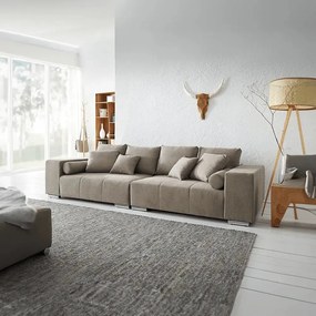 Canapea extensibilă dumonde cu ladă de depozitare si sezut confortabil din spuma high-density, Marbela Enjoy Camel XXL 295x100 cm