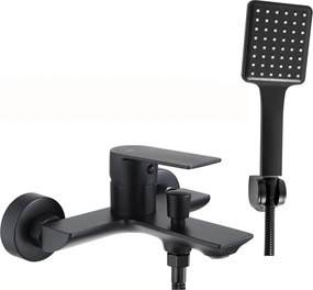 Baterie cada - dus Rea Urban monocomanda negru cu set de dus