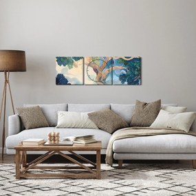 Tablou – Arbore cosmic (cu ceas) (90x30 cm)
