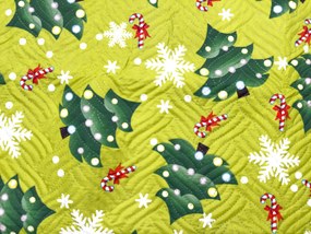 Cuvertura de pat CHRISTMAS TREE, verde Dimensiune: 170 x 210 cm