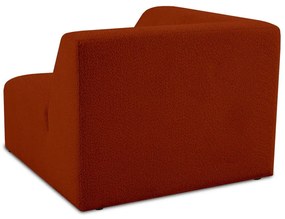 Modul pentru canapea cărămiziu cu tapițerie din stofă bouclé (cu colț variabil) Roxy – Scandic