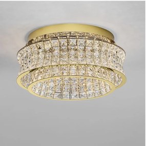 Lustra aplicata LED auriu, cristale sticla CELYSIA 50cm