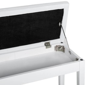 HomCom scaun pian, cu spatiu depozitare, 76x36x50cm, alb | AOSOM RO
