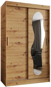 Dulap de haine 120 cm Ulta (Stejar artisan). 1126316