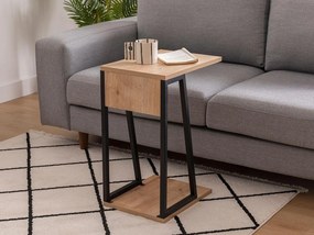 Măsuță laterală Nidupe 3 (stejar zafir + negru) . 1094760