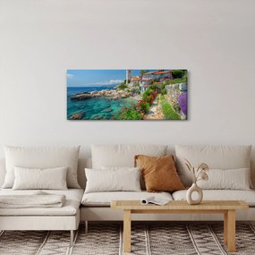Tablou - Sat pitoresc de coastă (120x50 cm)