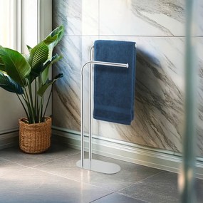 Suport pentru prosoape argintiu lucios din oțel inoxidabil Levante – Wenko