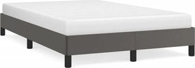 vidaXL Cadru de pat, gri, 120x200 cm, piele ecologică