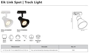 Accesoriu, Spot directionabil Eik alb, pentru sina Nordlux Link